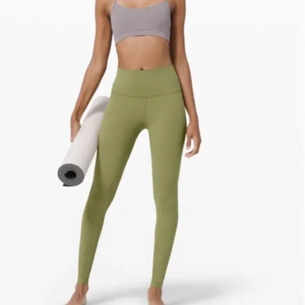 Lululemon Size 8 Align HR Pant 28” Bronze Green BRZG Nulu Tight Soft Tight Yoga